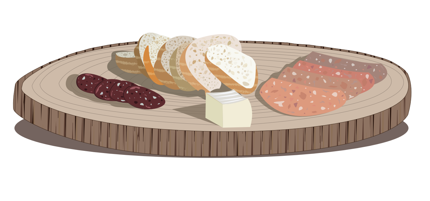 cartoon charcuterie board